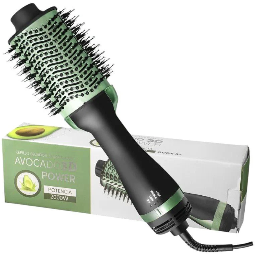 🥑✨ CEPILLO SECADOR Y MODELADOR AVOCADO 3D POWER ✨🥑
